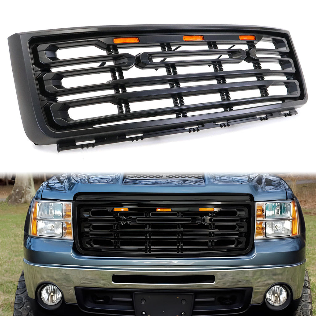 2007-2013 GMC Sierra 1500 Front Bumper Hood Grille Guard Grill