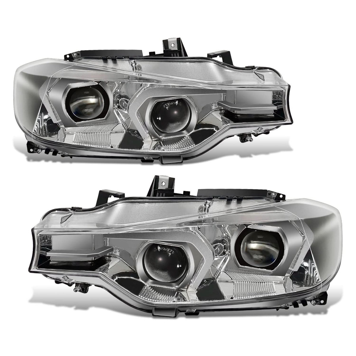 2012-2015 BMW 3-Series 3D LED Swoosh Projector Switchback Headlights