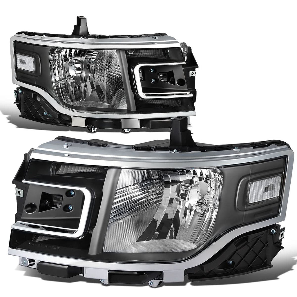 2013-2019 Ford Flex Black Housing Clear Corner Headlights
