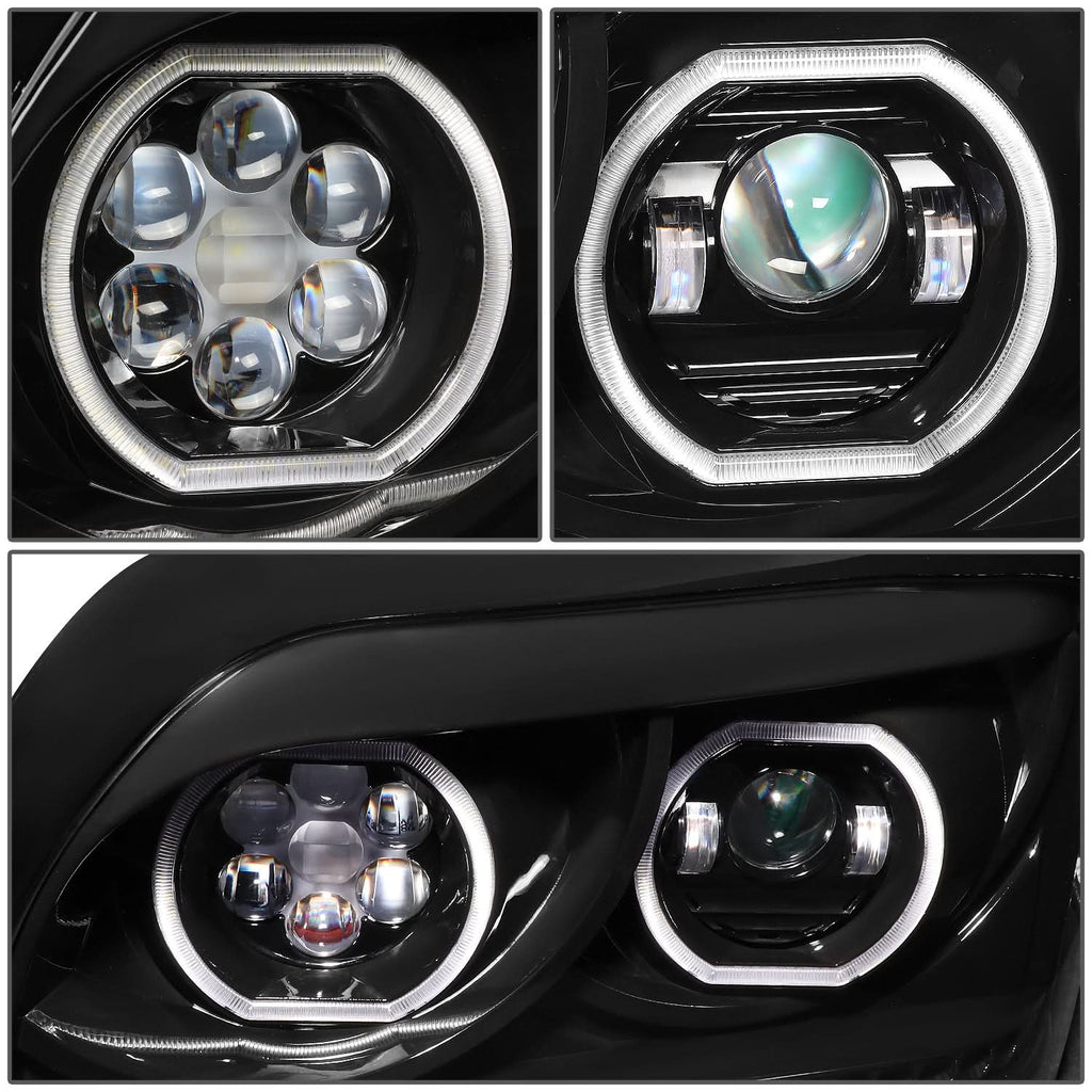 96-10 Freightliner Century Projector Headlights - Black