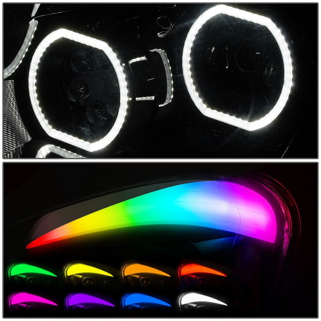 2008-2017 Freightliner Cascadia Gattling Barrel RGB LED Halo Headlights