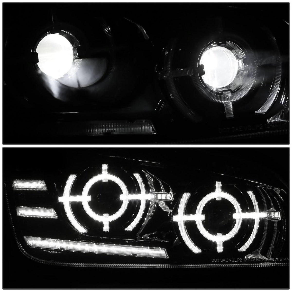 2008-2017 Kenworth T660 Target Style LED Sequential Headlights