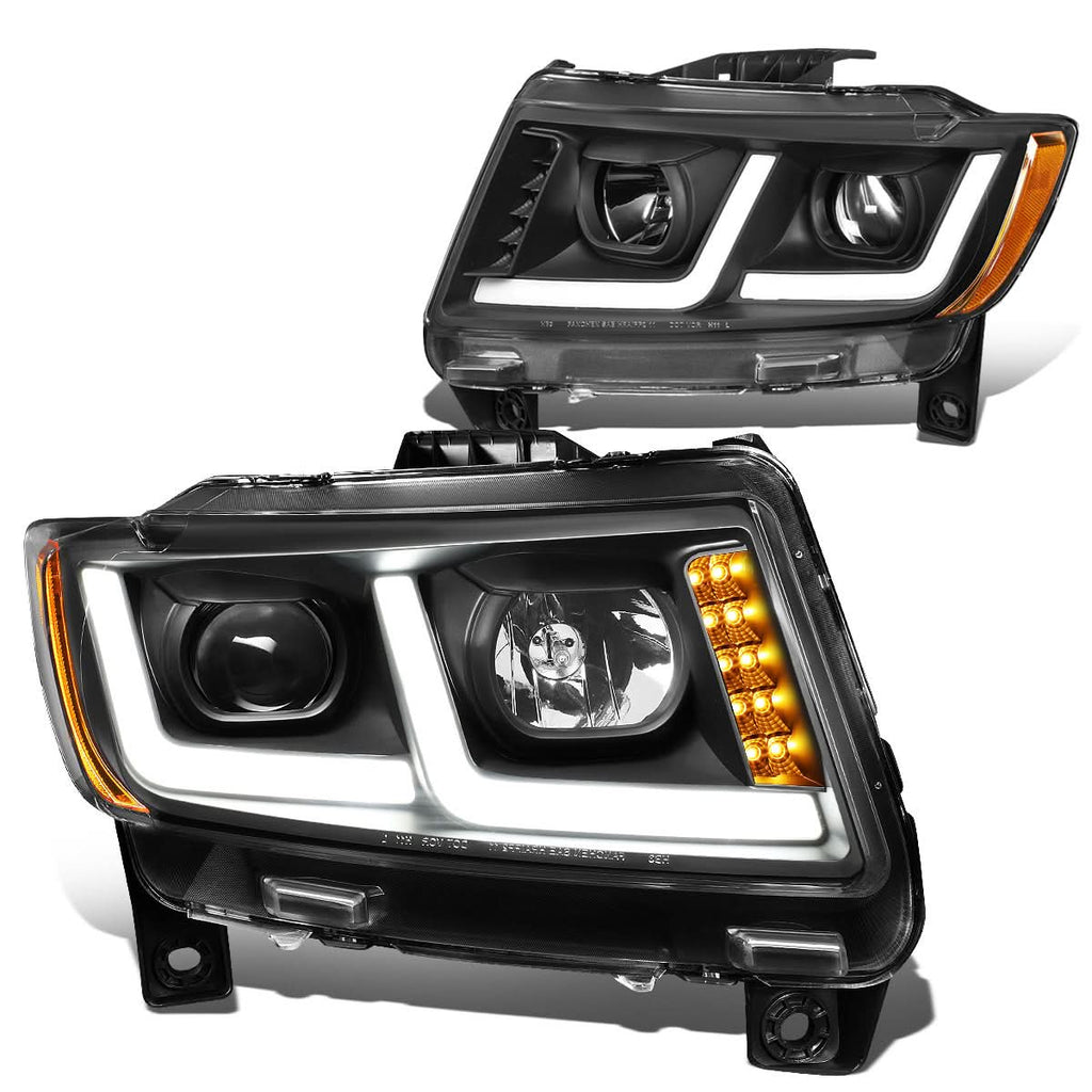 2011-2013 Jeep Grand Cherokee Projector Headlights - Black Housing