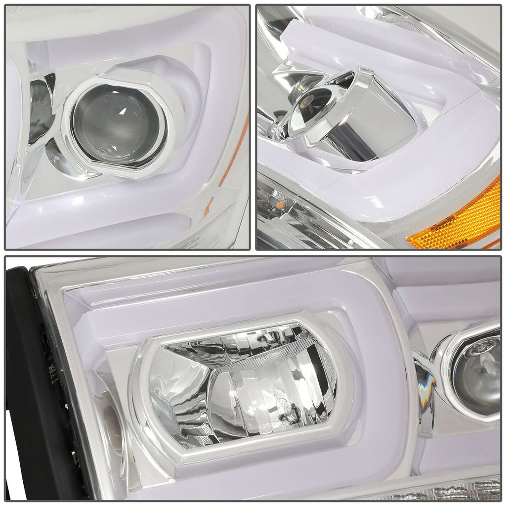 06-09 Dodge Ram Projector Headlights w/ LED DRL Chrome Housing