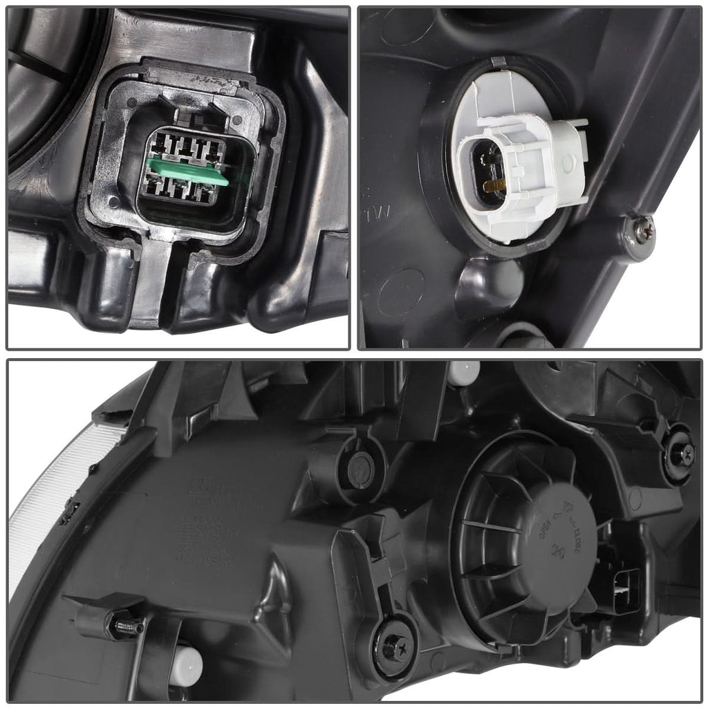 2006-2008 Kia Rio Chrome Housing Clear Corner Headlights
