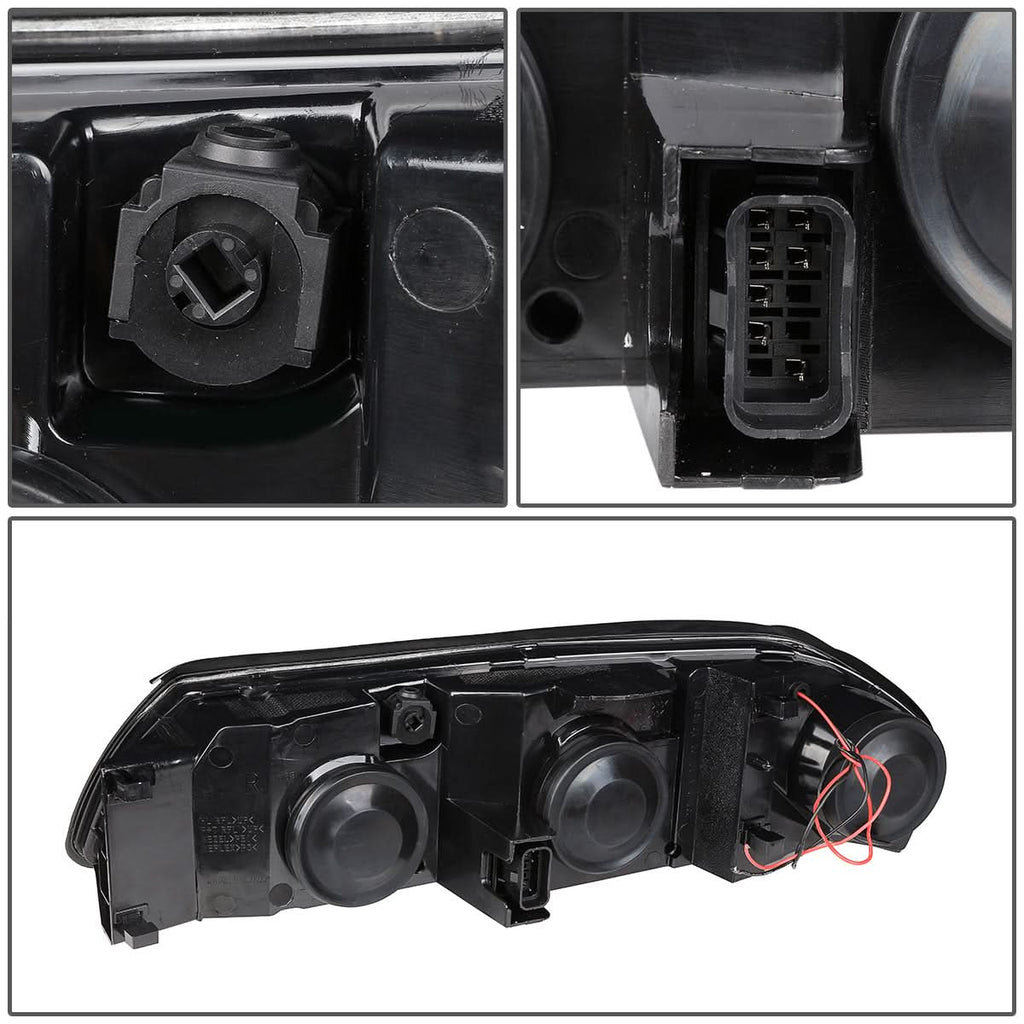 2000-2005 Chevrolet Impala LED DRL Headlights - Black Housing