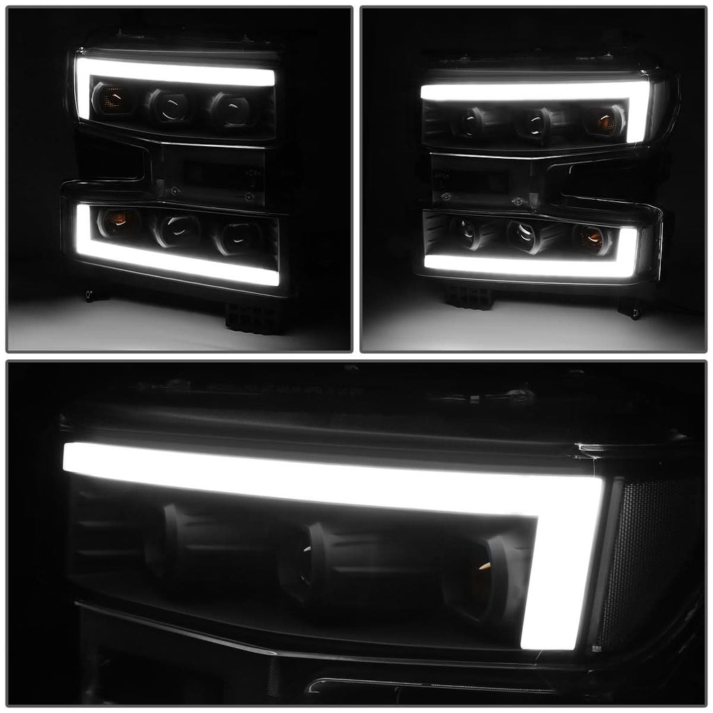 2019-2022 Chevrolet Silverado 1500 LED DRL Quad Projector Headlights