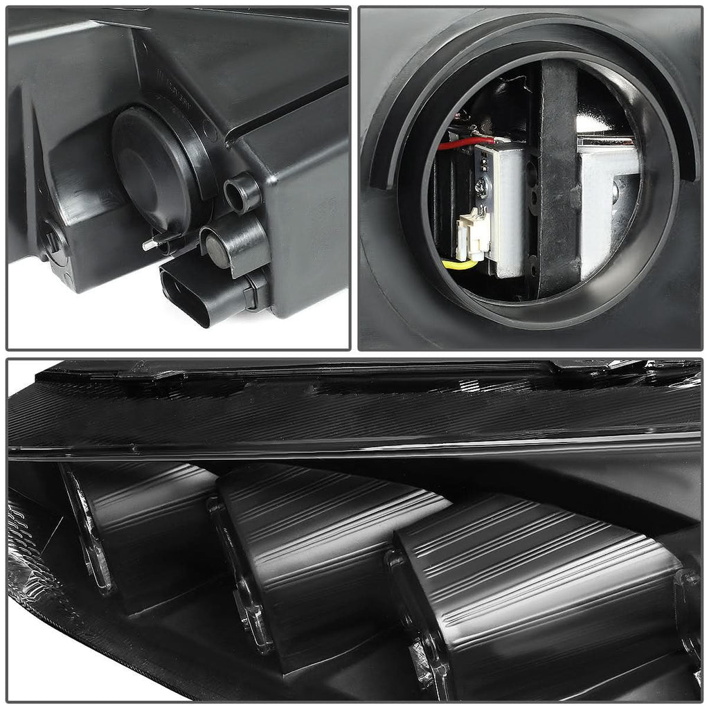 2015-2018 Ford Focus Sequential Halo Projector Headlights Black