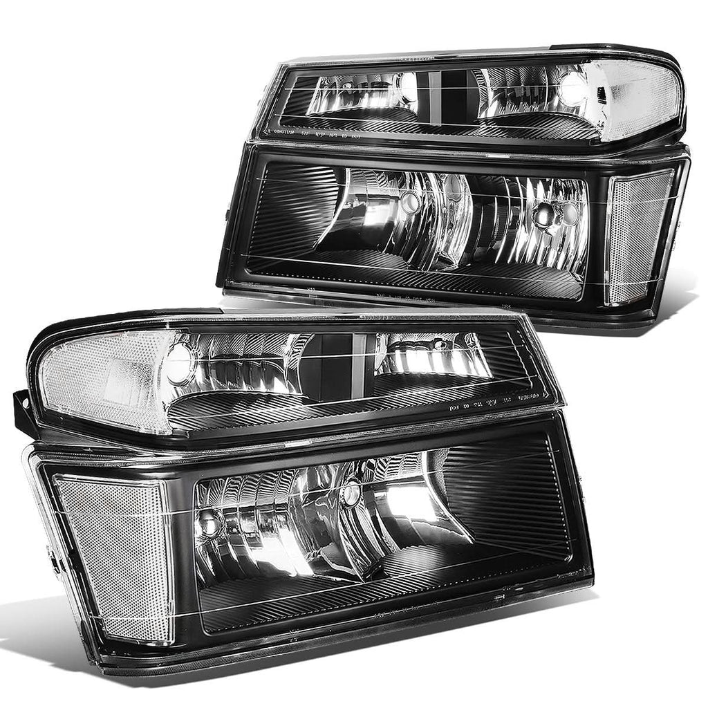 04-12 Chevrolet Colorado & GMC Canyon Black Housing Headlights 4PC Kit