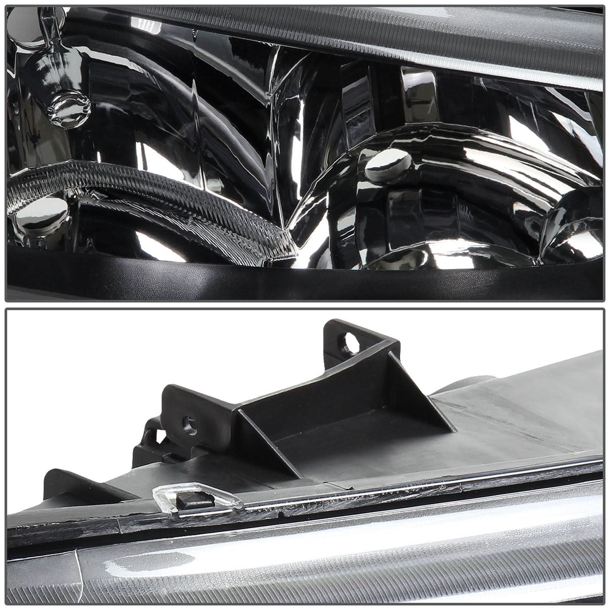 2003-2006 Chevrolet Silverado Avalanche Black Amber Headlights 2PC