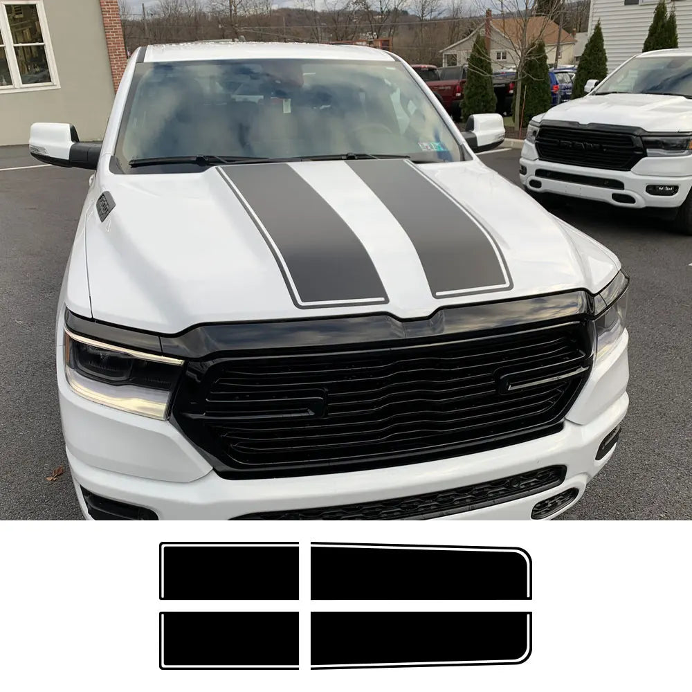 Hood & Tailgate Graphic Decal for Dodge RAM 1500 / 2500 Hemi / Rebel | Custom Vinyl Truck Sticker