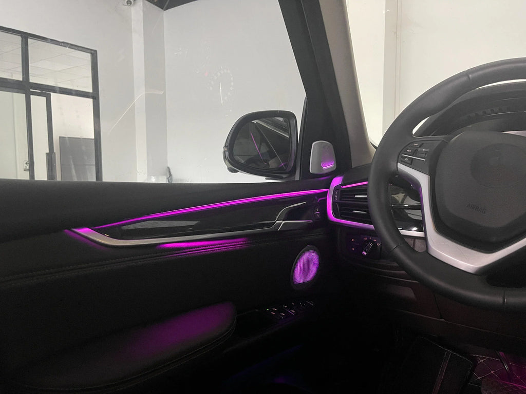 BMW X5 F15 Interior 64-Color RGB LED Ambient Light Kit with Speaker Cover 2014 - 2018