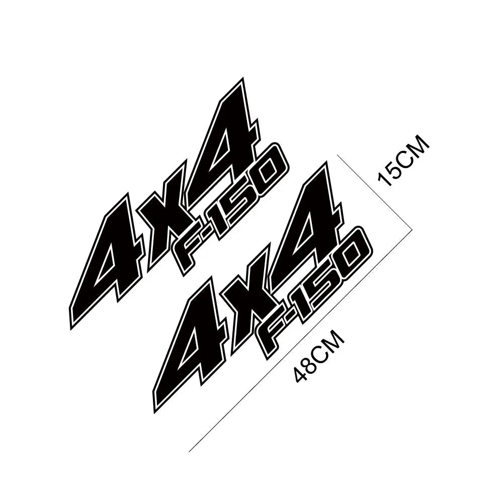 4x4 Rear Bed Side Decal for Ford F-150 Raptor / XLT | Pickup Truck Vinyl Graphic