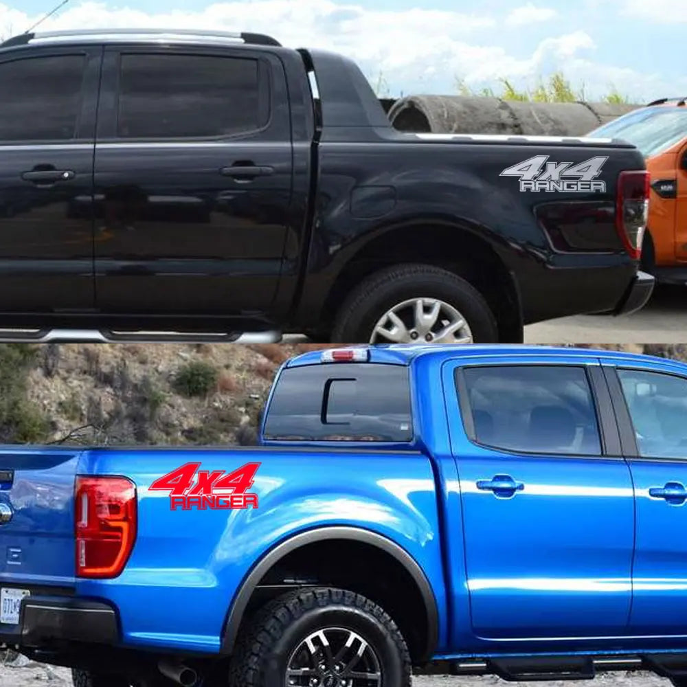 4x4 Rear Bed Side Decal for Ford Ranger Raptor | Pickup Truck Vinyl Graphic