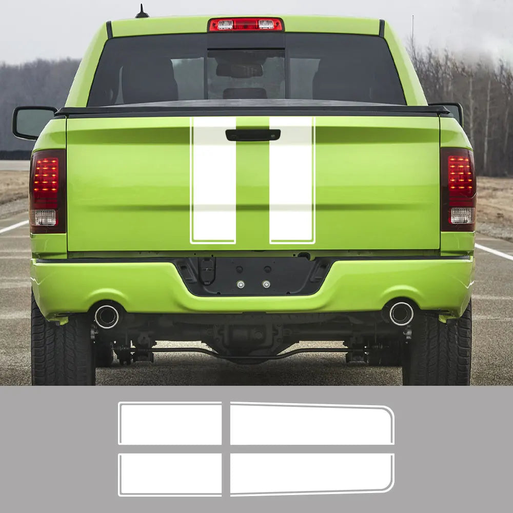 Hood & Tailgate Graphic Decal for Dodge RAM 1500 / 2500 Hemi / Rebel | Custom Vinyl Truck Sticker