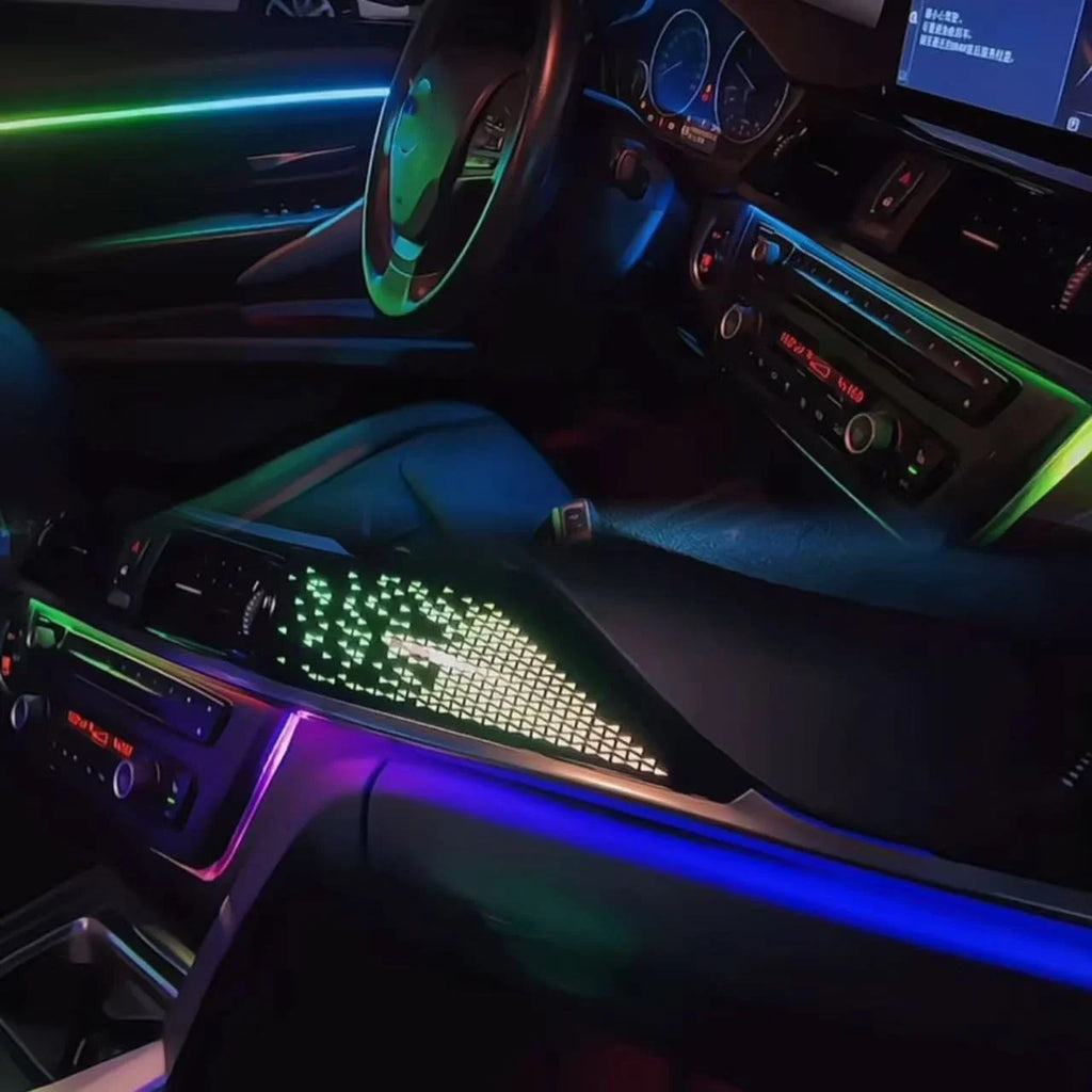 BMW 3 Series F30 RHD Interior 64-Color Dynamic Symphony LED Ambient Light Kit with Armrest Trim 2013 - 2019