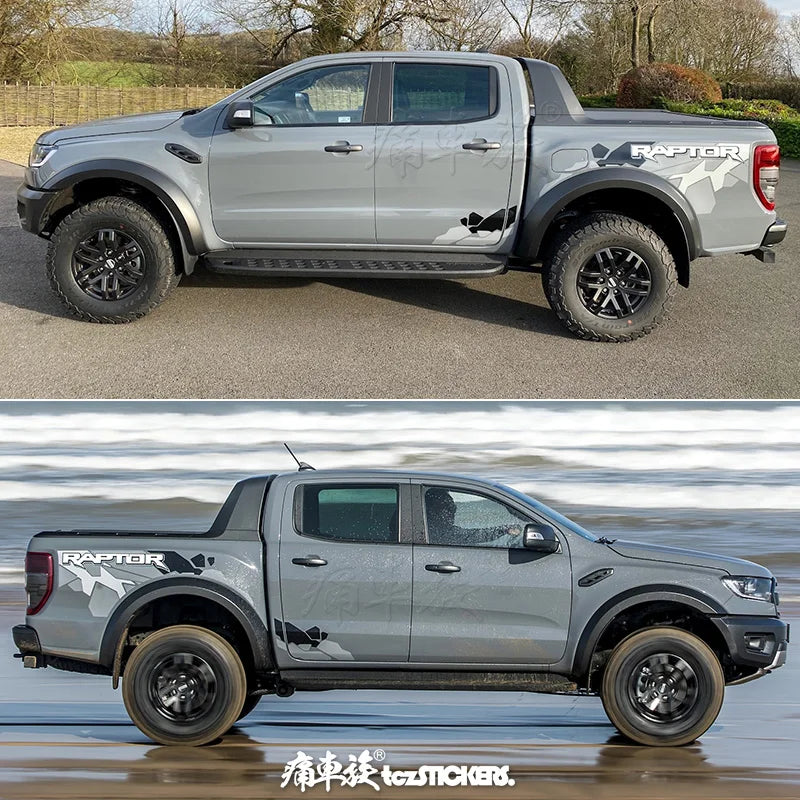Custom Off-Road Body Modification Vinyl Kit for Ford Ranger Raptor | KK Sport Wrap