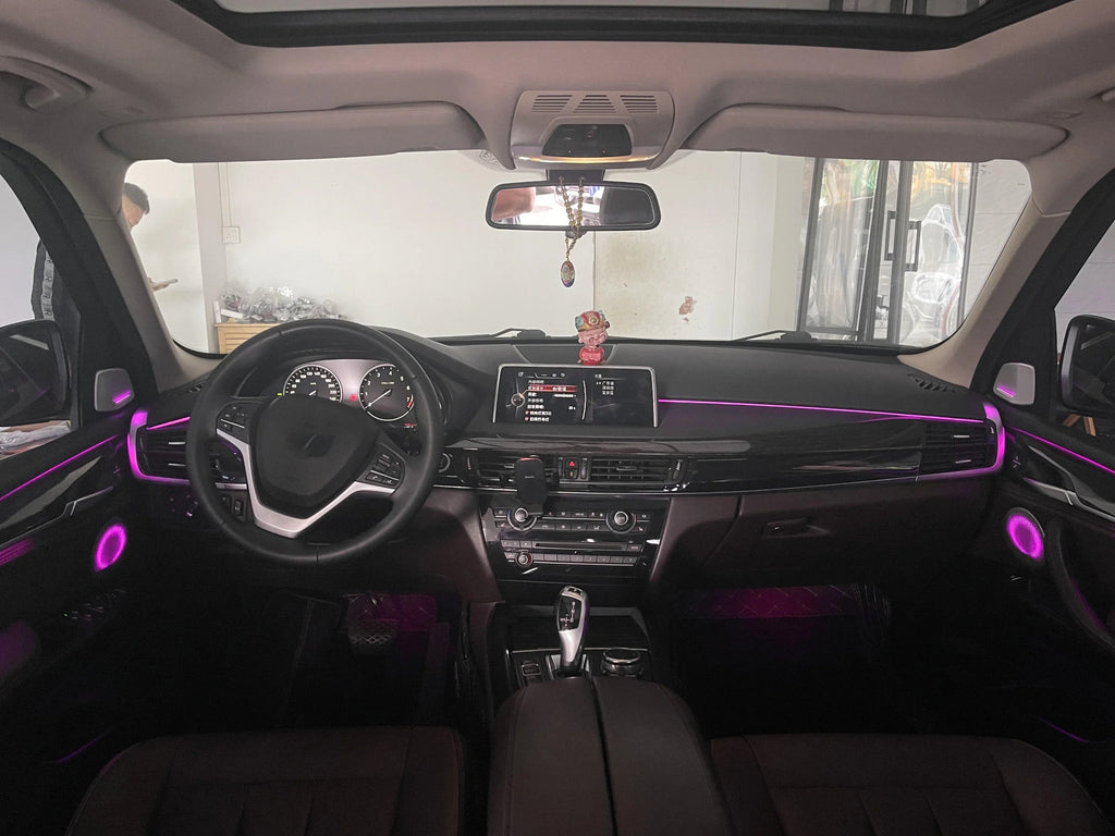 BMW X5 F15 Interior 64-Color RGB LED Ambient Light Kit with Speaker Cover 2014 - 2018