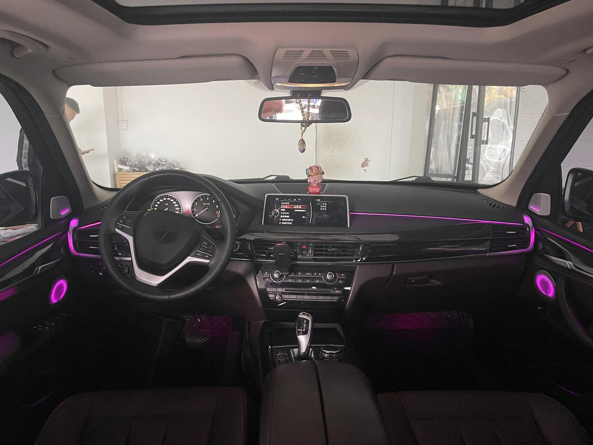 BMW X5 F15 Interior 64-Color RGB LED Ambient Light Kit with Speaker Cover 2014 - 2018