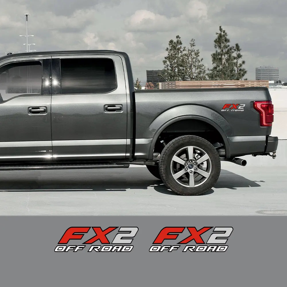 FX2 Off-Road Rear Trunk Side Decal | Universal Fit for Ford F-Series, Toyota Hilux / Tacoma & More