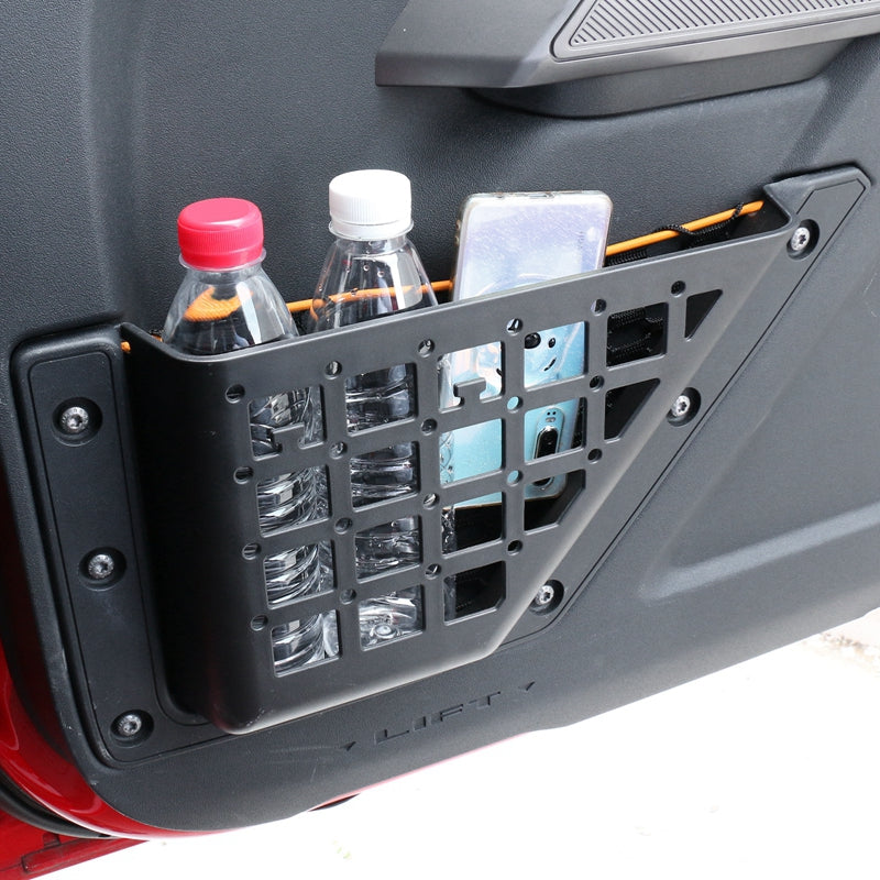 2021-2025 Ford Bronco 2/4 Door Black Front Door Storage Box ABS 2PCS