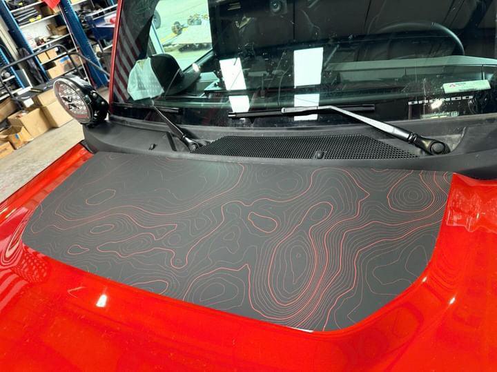 Stealth Topographic Map Hood Overlay (Printed Series) - 2021+ Bronco