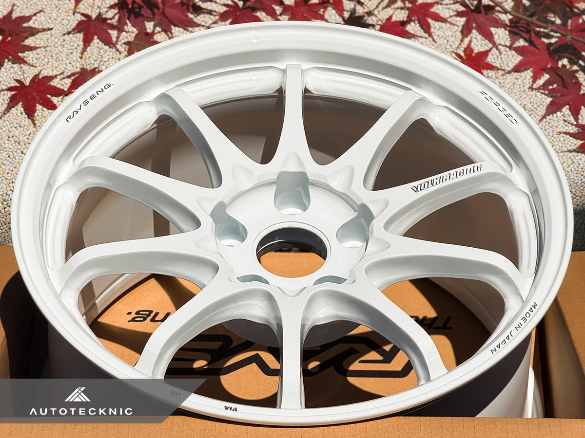 Volk Racing CE28N+ 17x10 +44 5x114.3 Dash White (Set of 4)