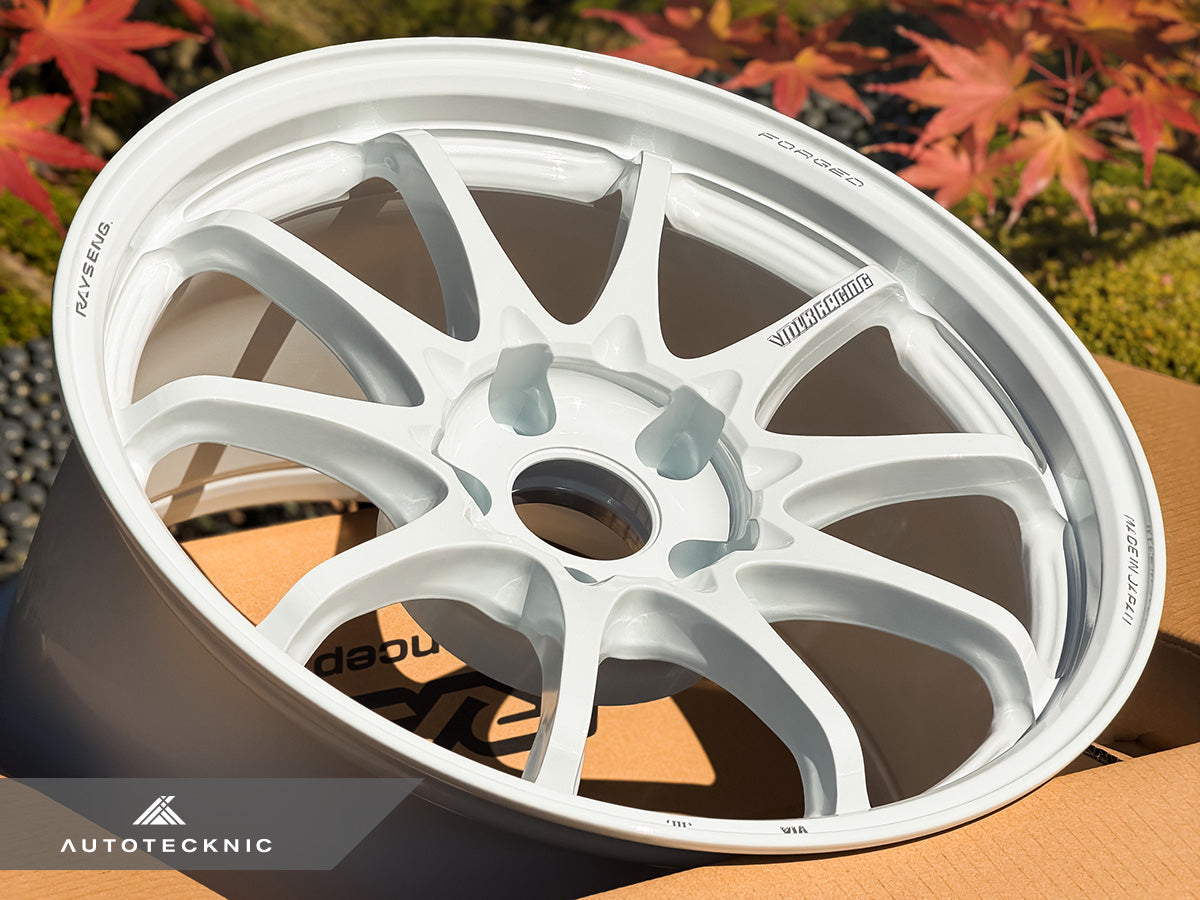 Volk Racing CE28N+ 17x10 +44 5x114.3 Dash White (Set of 4)