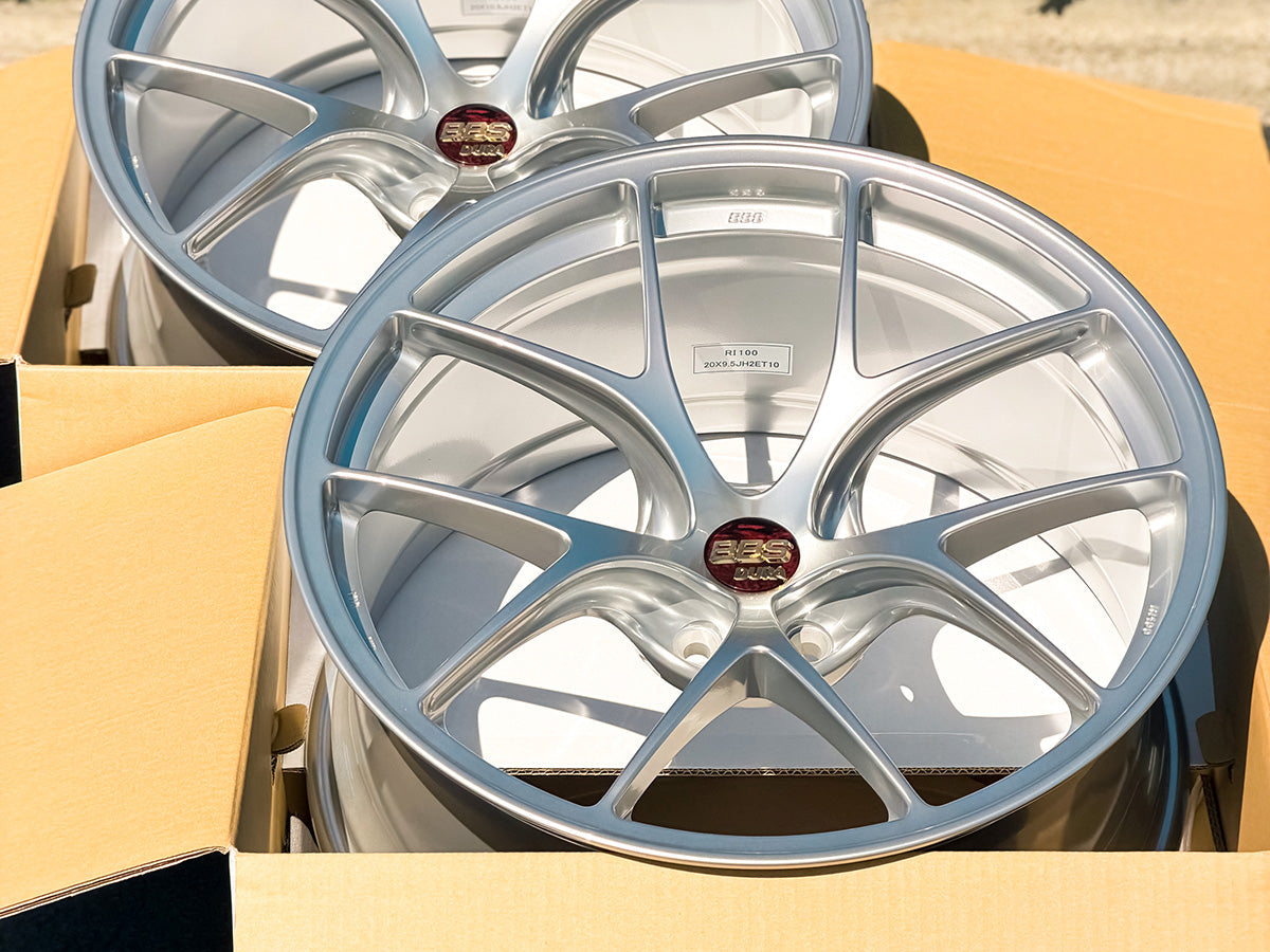 BBS RI-D 20x9.5 +10 / 20x10.5 +15 5x112 Diamond Silver (G8X M2/M3/M4, Set of 4)
