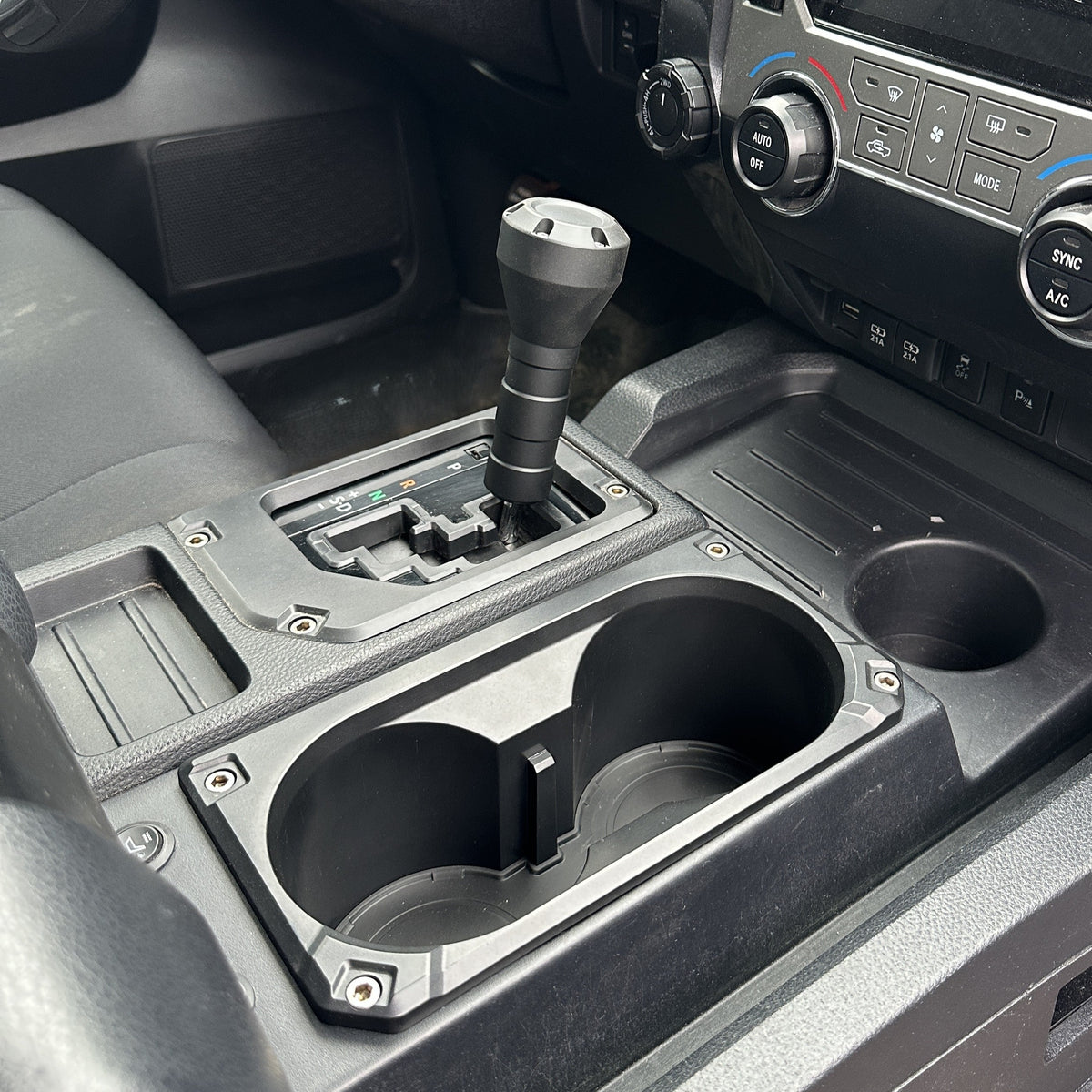 V2 Oversize Cup Holder + Shifter/Shift Gate Trim Rings (2014-2021 Tundra) - VOODOO BLUE