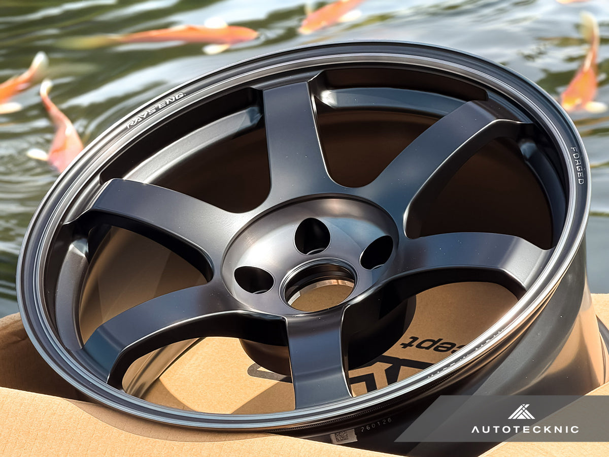 Volk Racing TE37 Saga SL M-Spec 18x9.5 5x114.3 +22 Pressed Black (Set of 4)