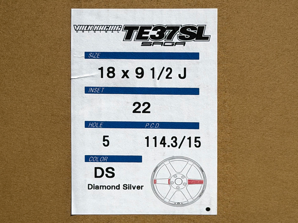 Volk Racing TE37 Saga SL 18x9.5 5x114.3 +22 Diamond Silver (Set of 4)