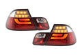 BMW 3-series E46 Coupe Red LED LightBar Taillights Set (2003-2007)