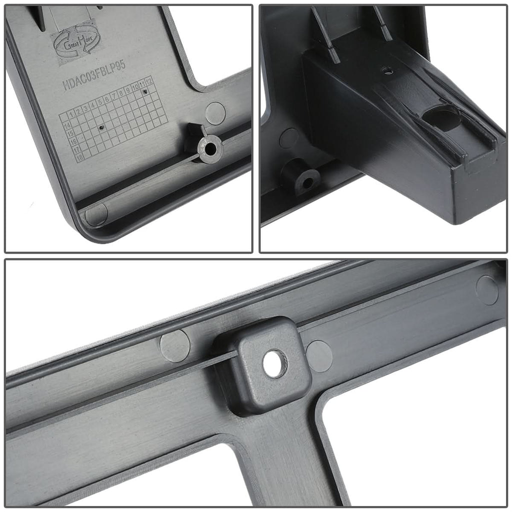 03-05 Honda Accord Front License Plate Mounting Bracket Black