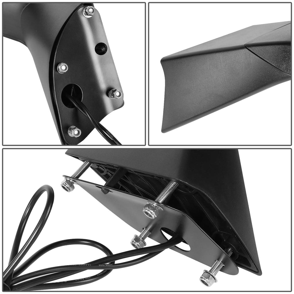 18-21 Volvo VNL Hood Mirror with Amber Chasing LED L-Pattern