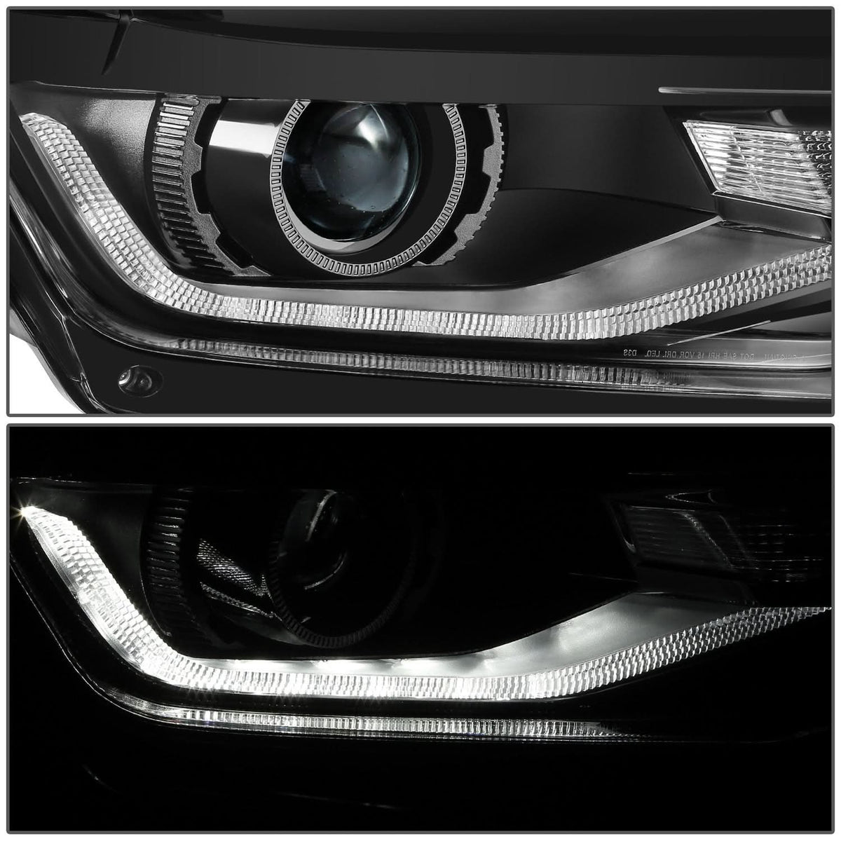 2016-2022 Chevrolet Camaro Projector Headlights - Right Side Black