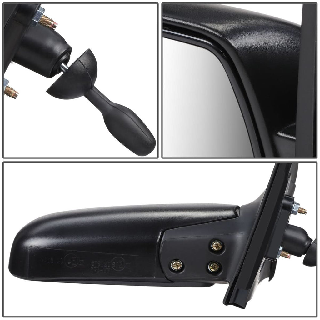 2000-2002 Toyota Echo Manual Side Mirror Right Black Textured