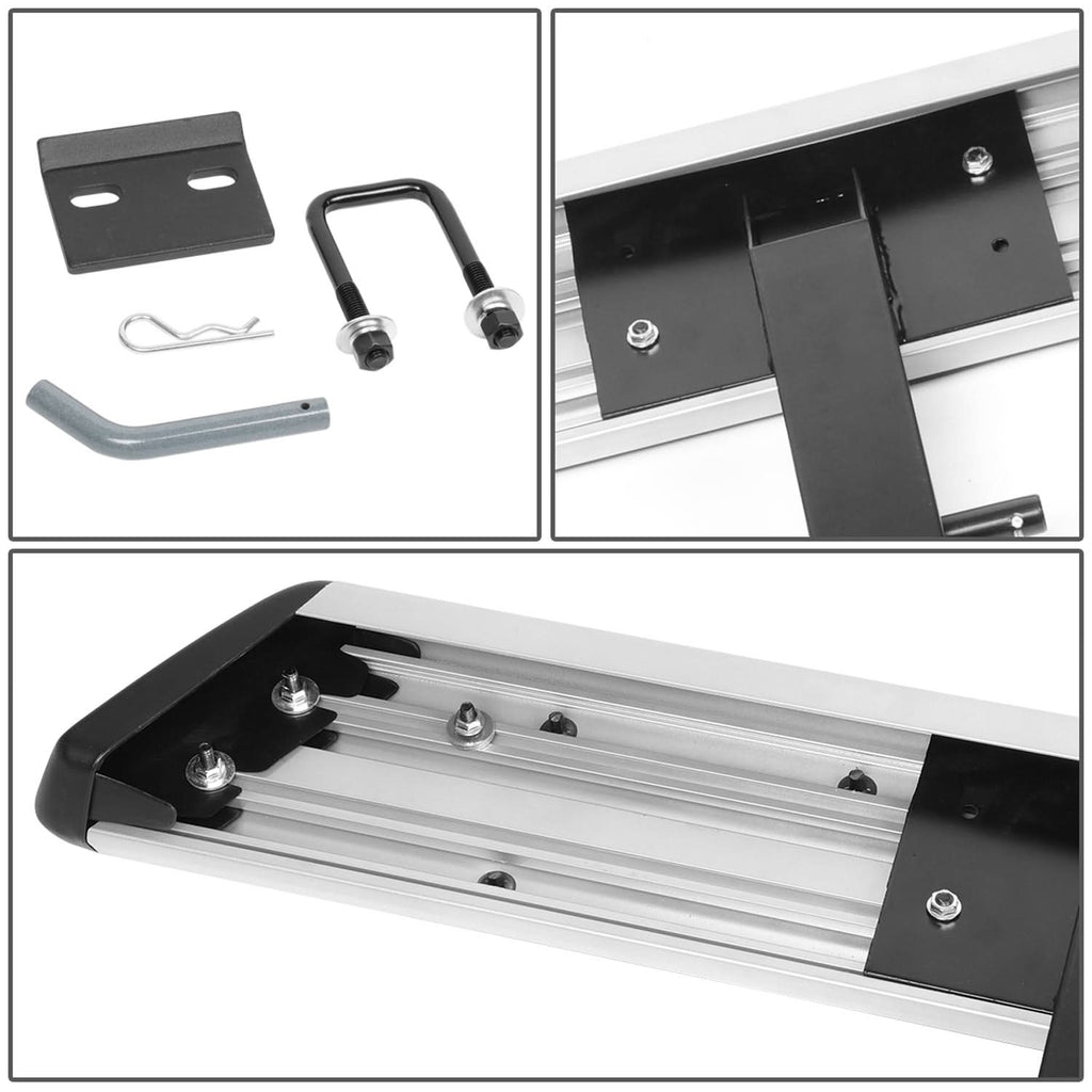 6 Inch Aluminum Hitch Step - Silver