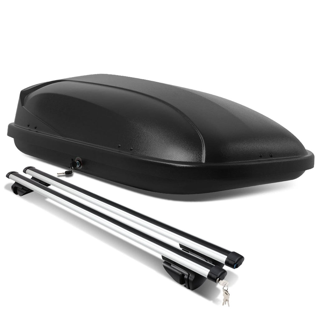 Universal Roof Rack Cross Bars + Cargo Box Set - 120CM Black
