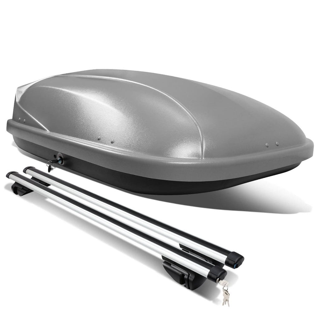 Universal Roof Rack Cross Bars + Cargo Box 120CM Gray
