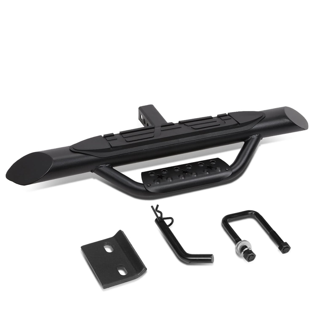 Universal Trailer Hitch Step Bar 36.5" Black 2" Receiver Mount