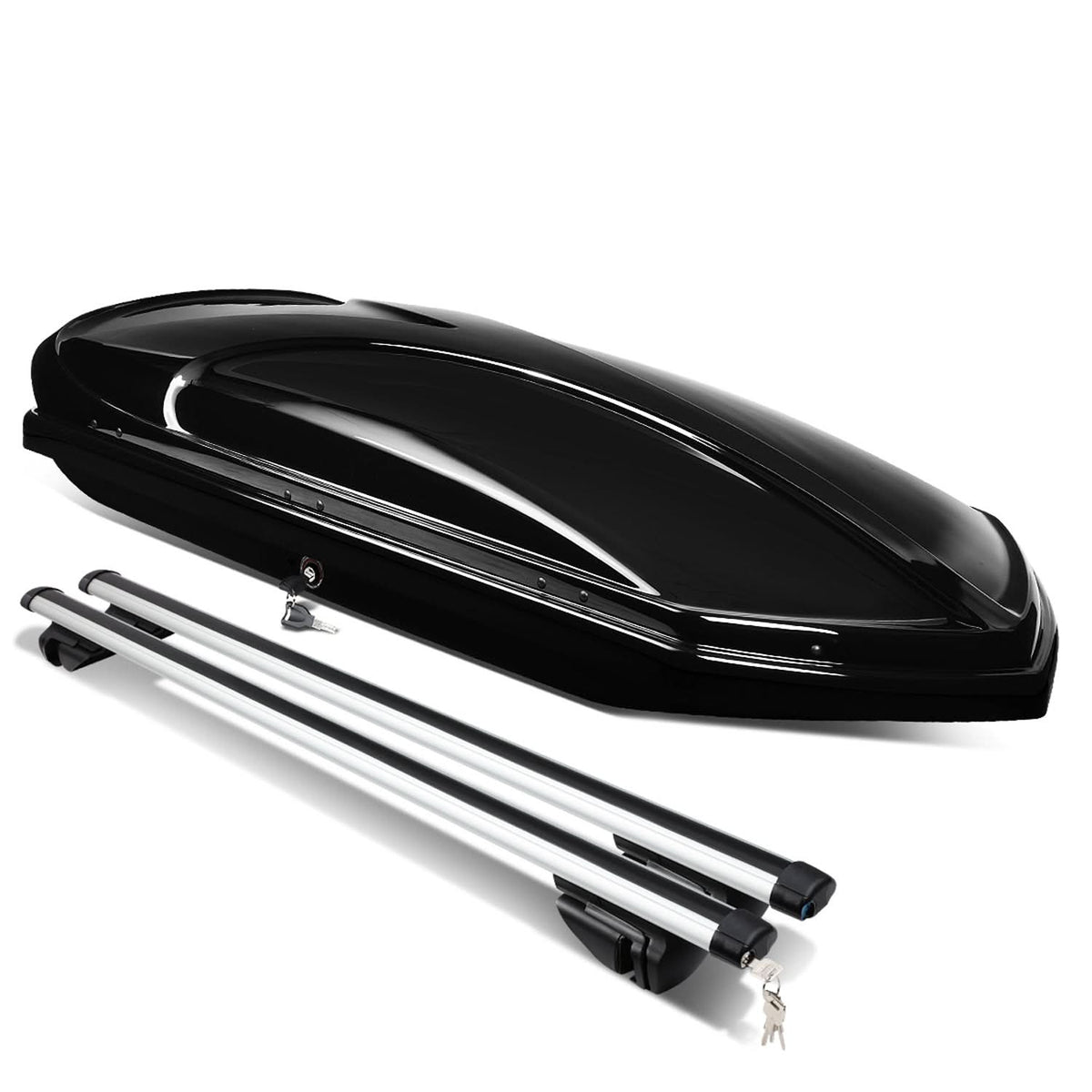 Universal Roof Rack Cross Bars + Cargo Box 135CM Black