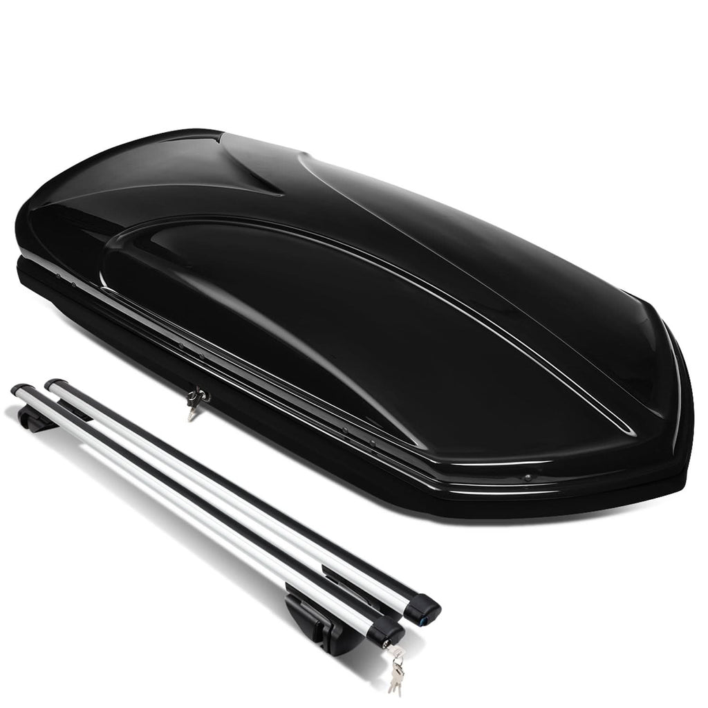 Universal Roof Rack Cross Bars + Cargo Box 135CM Black