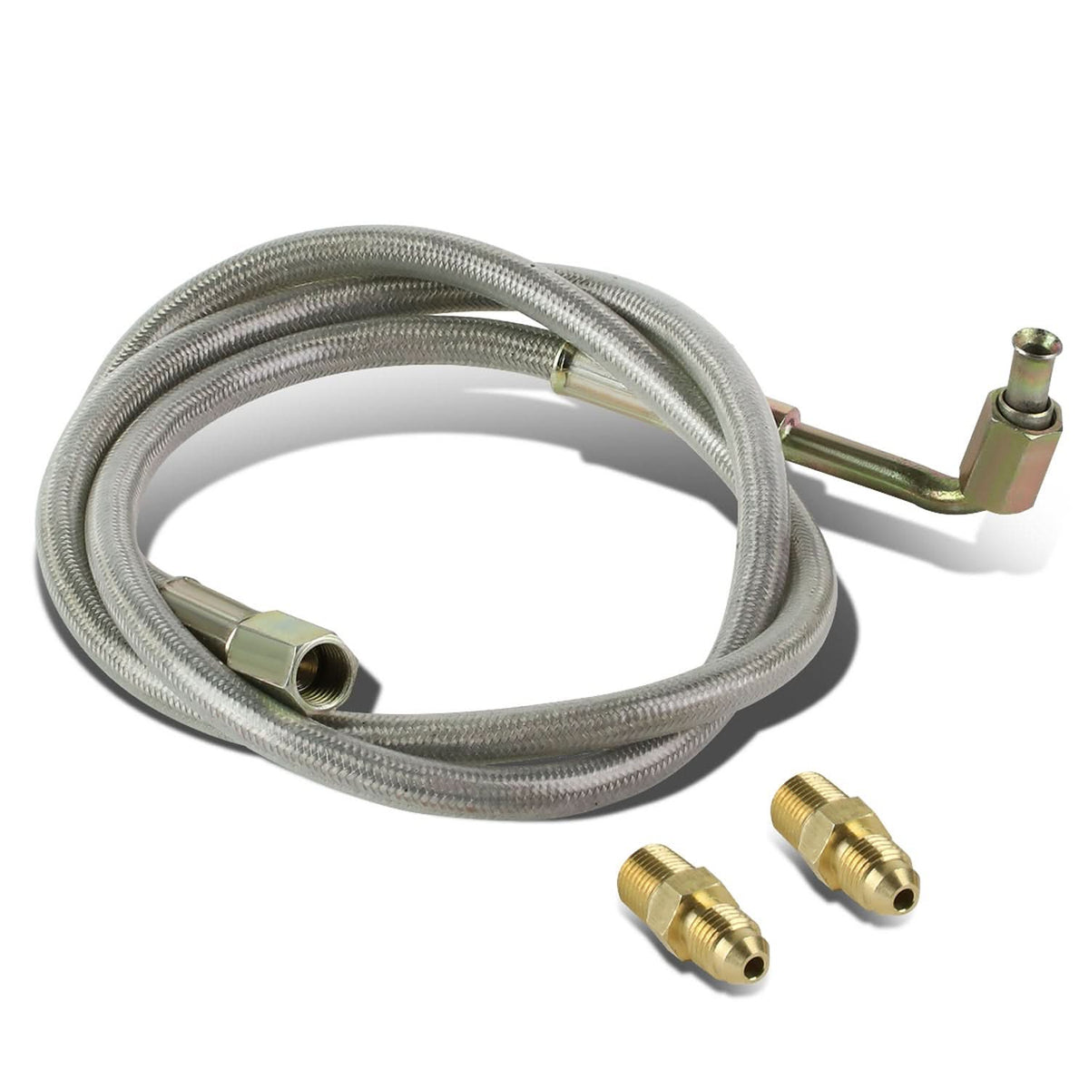 4AN Oil Feed Line - 90 Degree Fittings Both Ends