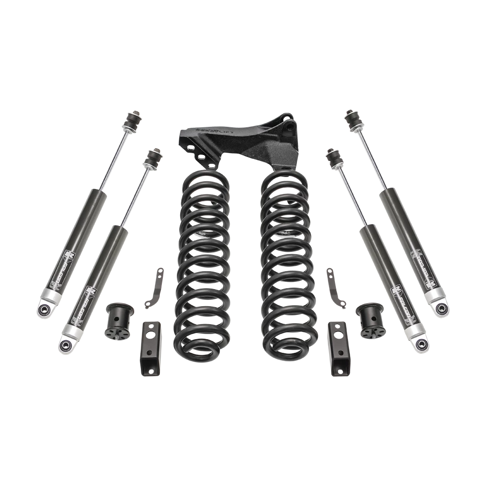 2.5" Coil Spring Front Lift Kit W/Falcon 1.1 Monotube Shocks Front/Rear - Ford Super Duty Diesel 4WD 2017-2019