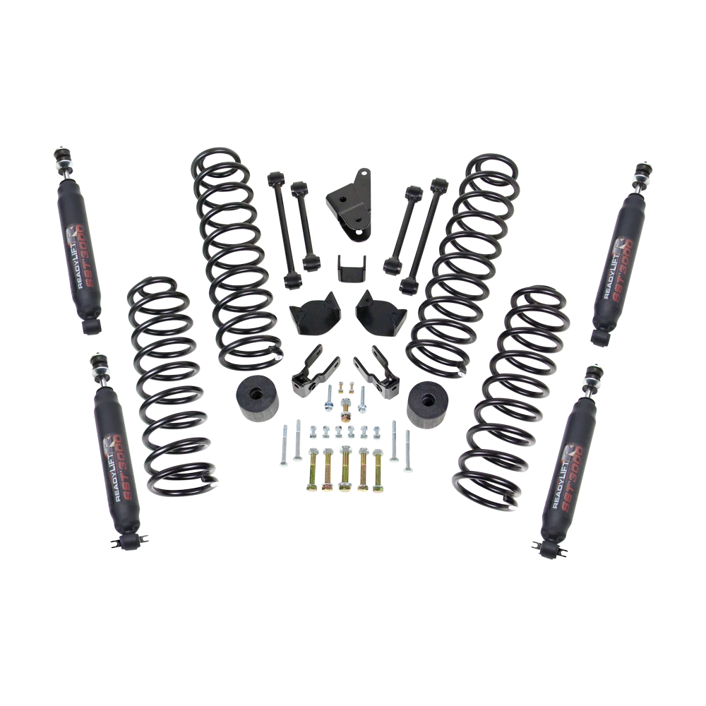 4" Coil Spring Lift Kit With SST3000 Shocks - Jeep JK Wrangler 4WD 2007-2018