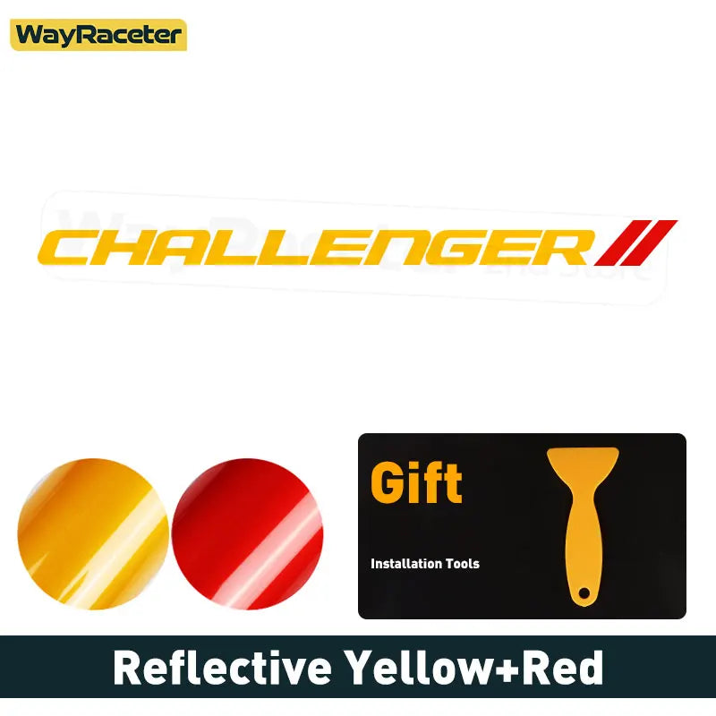 Dodge Challenger Reflective Front Windshield Vinyl Decal – Windscreen Sticker | Hellcat, SRT, Demon | 12 Colors