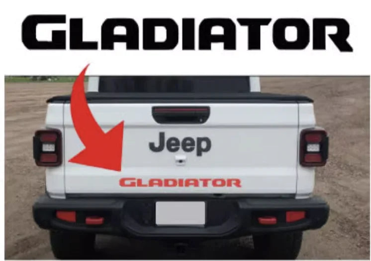 Reflective Matte Hood, Fender & Bedside Letter Decal for Jeep Gladiator JT | Outlined Vinyl Wrap Pair