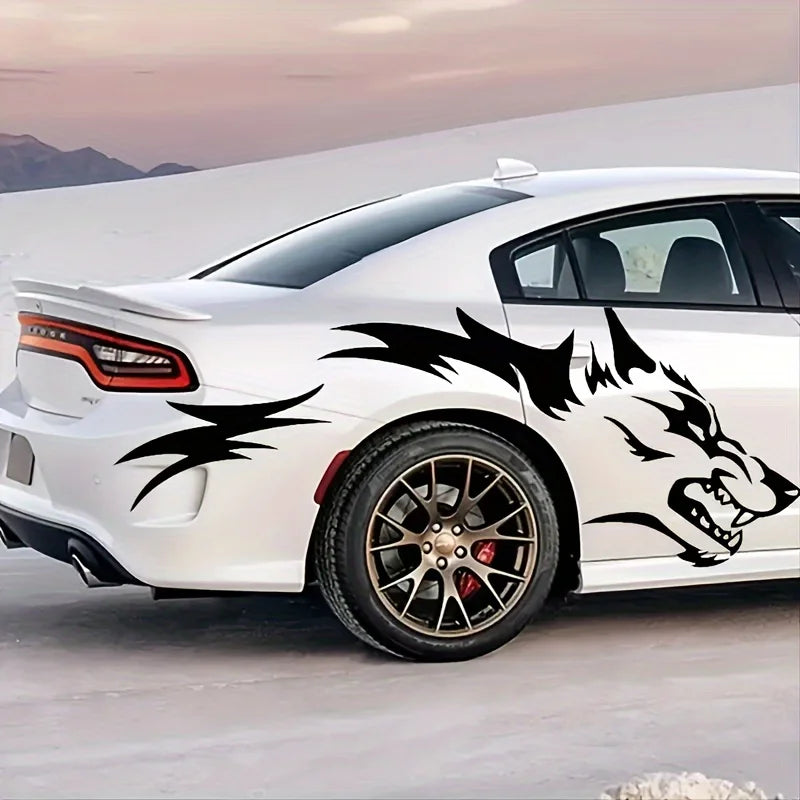 Wolf Side Body Decal | 2-Piece Waterproof Self-Adhesive Vinyl Animal Sticker