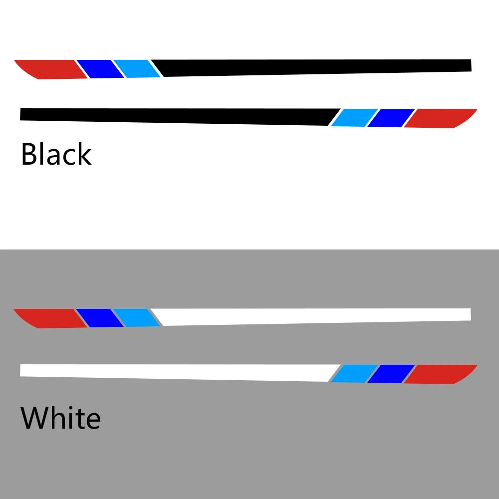 Side Stripe Decal DIY for BMW E46 / E60 / E90 / F30 / F10 | 2-Piece 78.7"x5.1" Vinyl
